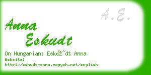 anna eskudt business card